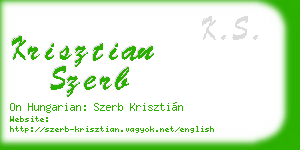 krisztian szerb business card