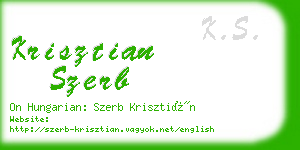 krisztian szerb business card